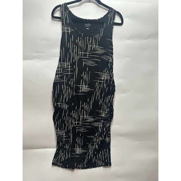 Isabel Maternity by Ingrid & Isabel Dresses & Skirts - ISABEL MATERNITY Women's Maternity Sleeveless Dress Black And White Size Large